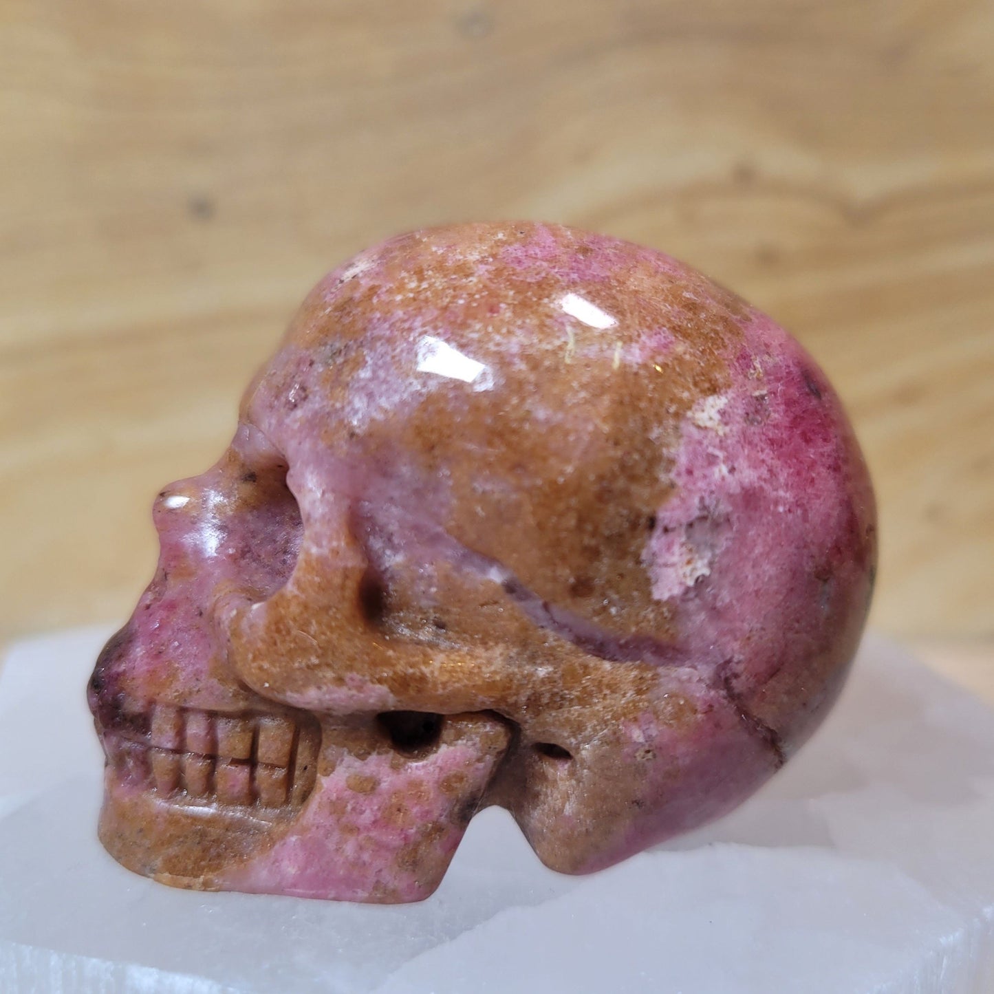 Rhodonite 2" Skull