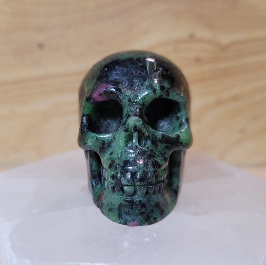 Ruby in Zoisite 2" Skull