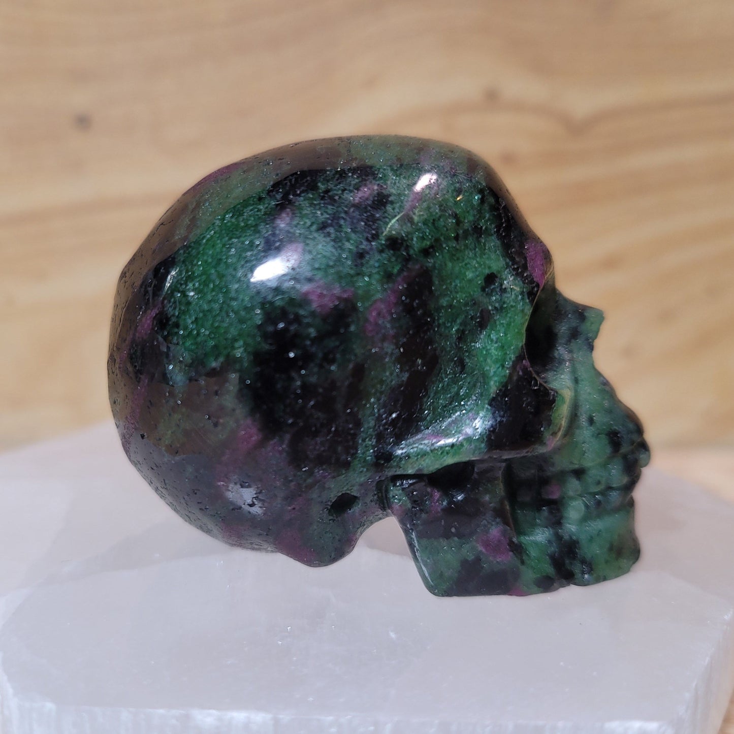 Ruby in Zoisite 2" Skull