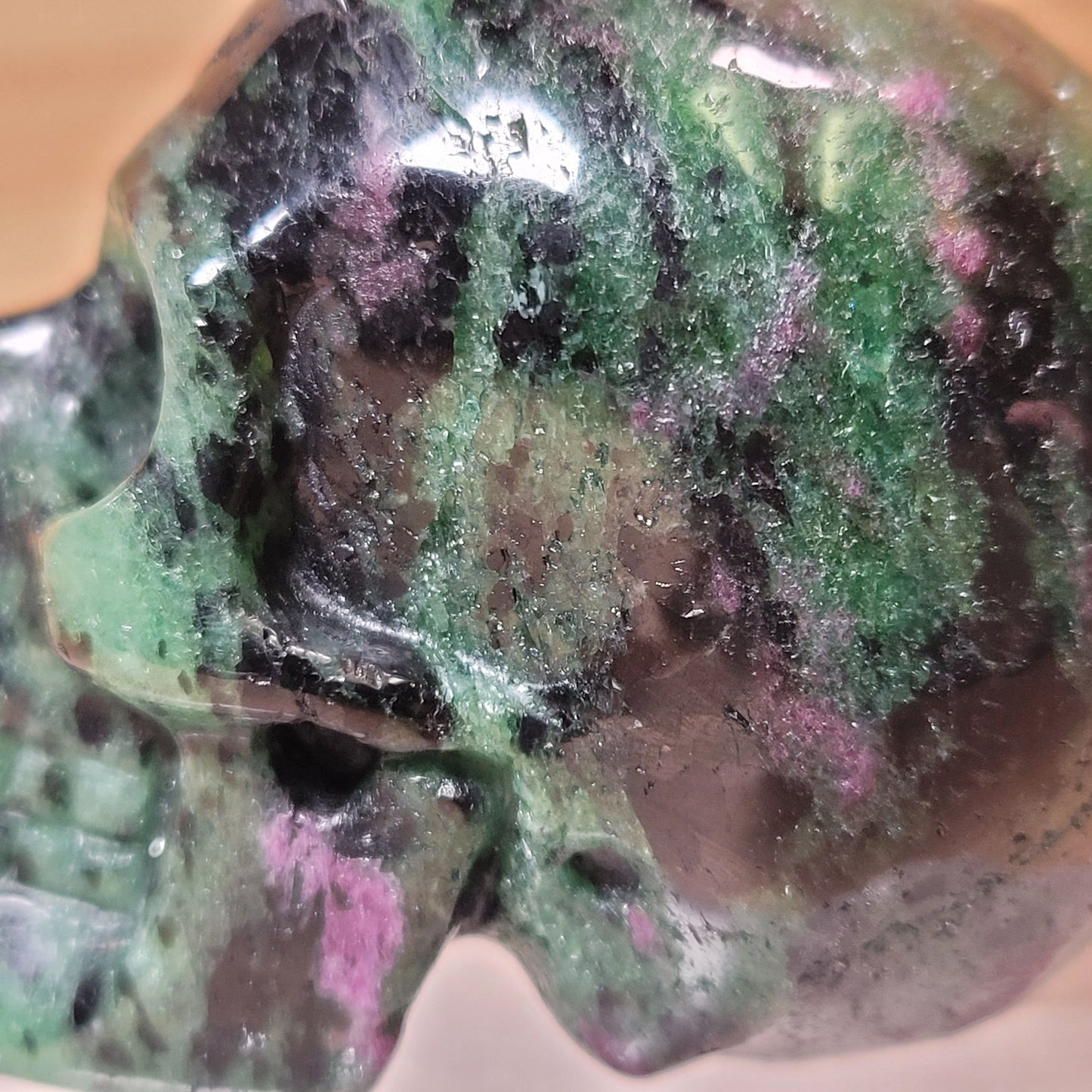 Ruby in Zoisite 2" Skull