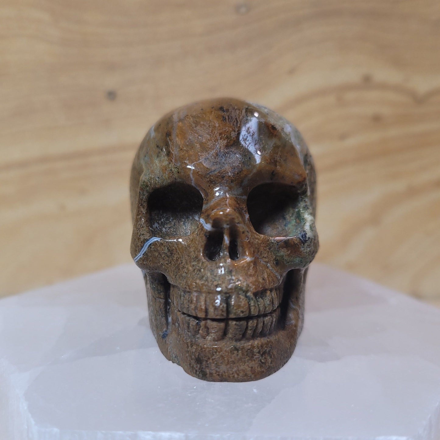 Green Opal 2" Skull