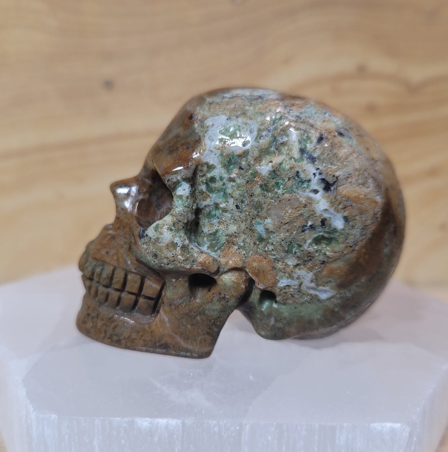 Green Opal 2" Skull