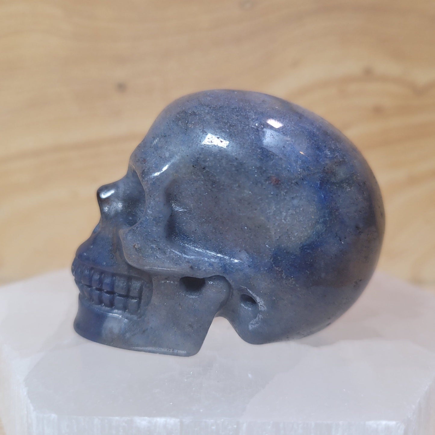 Blue Aventurine 2" Skull