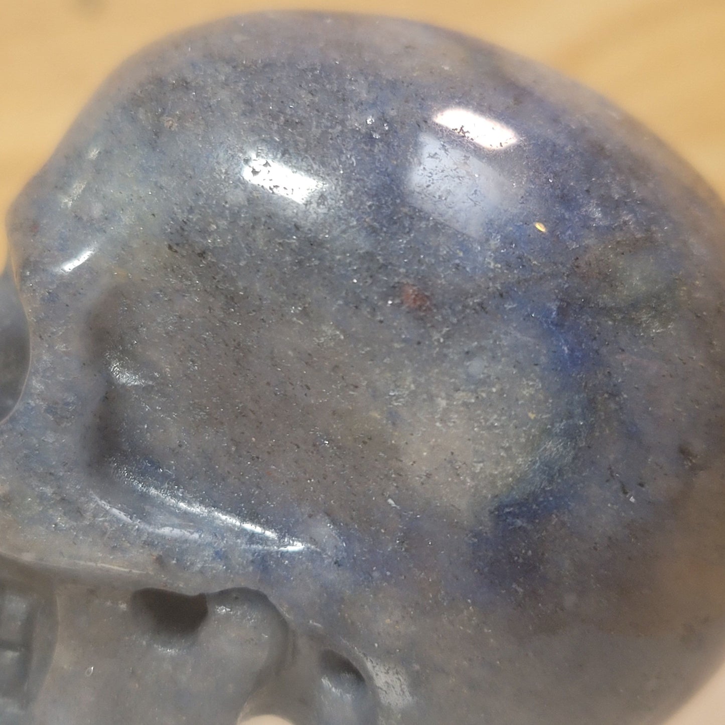 Blue Aventurine 2" Skull