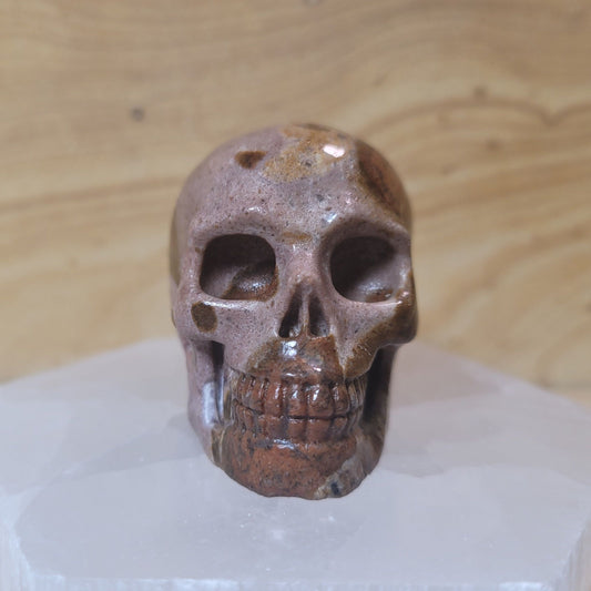Leopard Skin Jasper 2" Skull