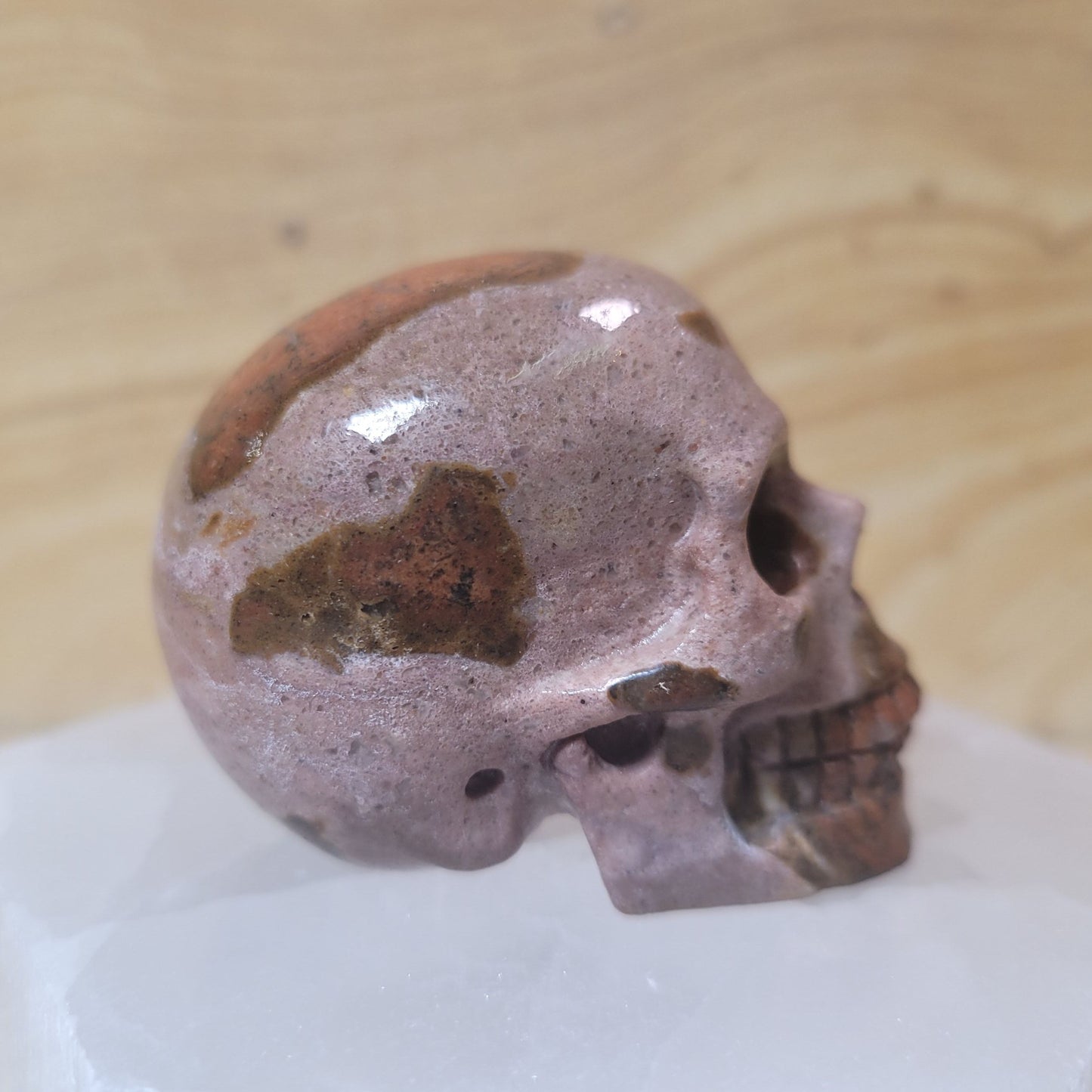 Leopard Skin Jasper 2" Skull