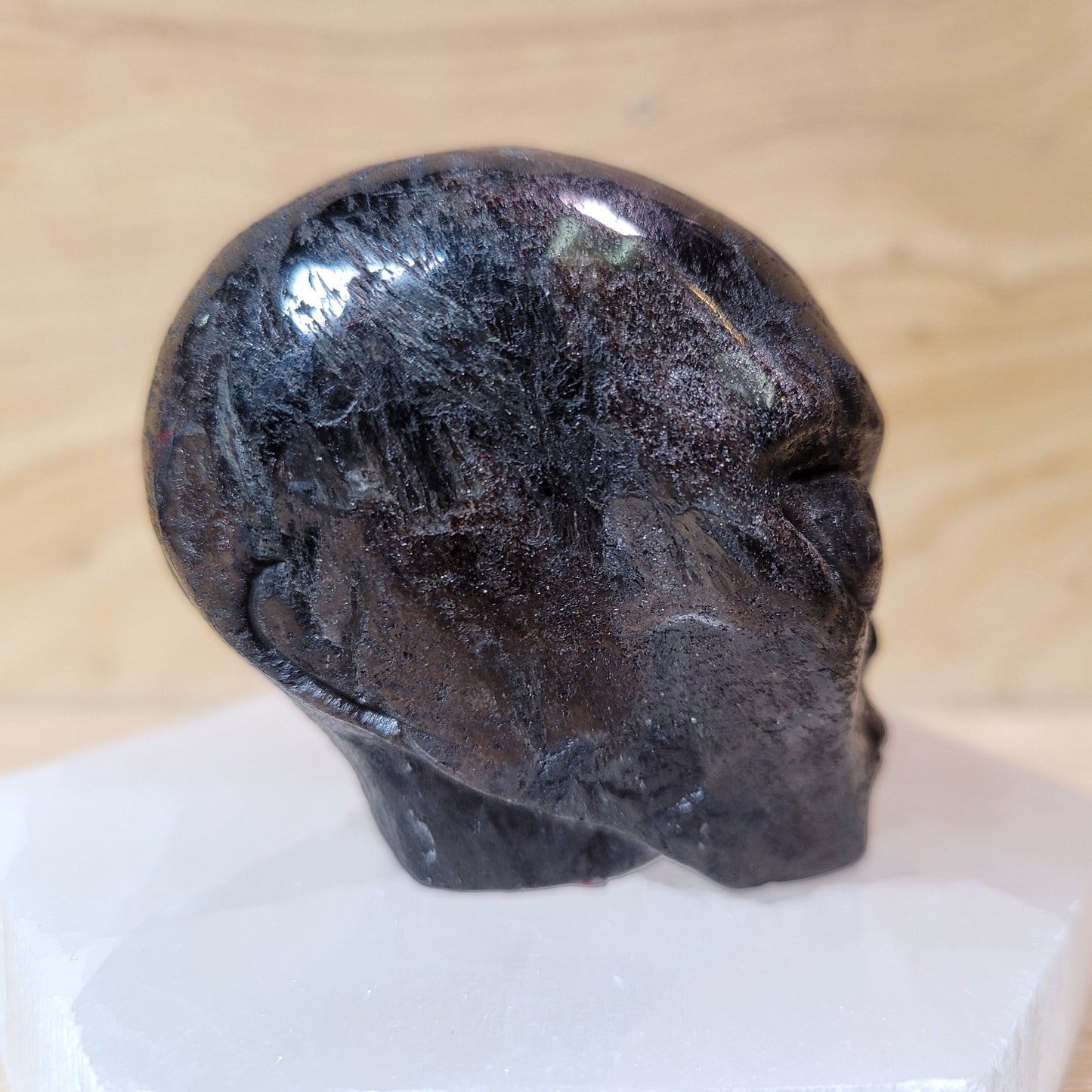 Russian Arfvedsonite w Garnet 2" Alien