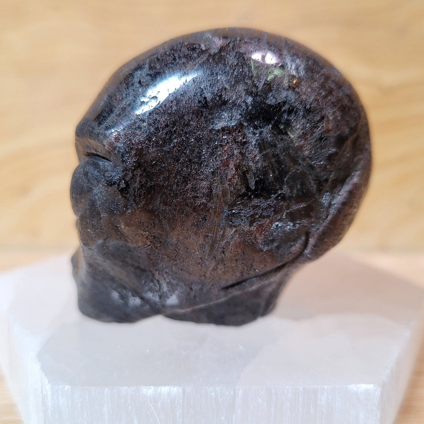 Russian Arfvedsonite w Garnet 2" Alien