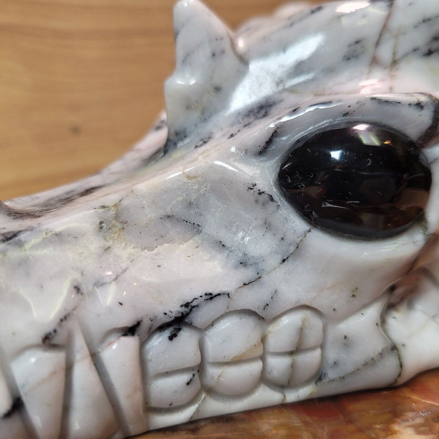 Hiso Jasper w Obsidian 5" Dragon