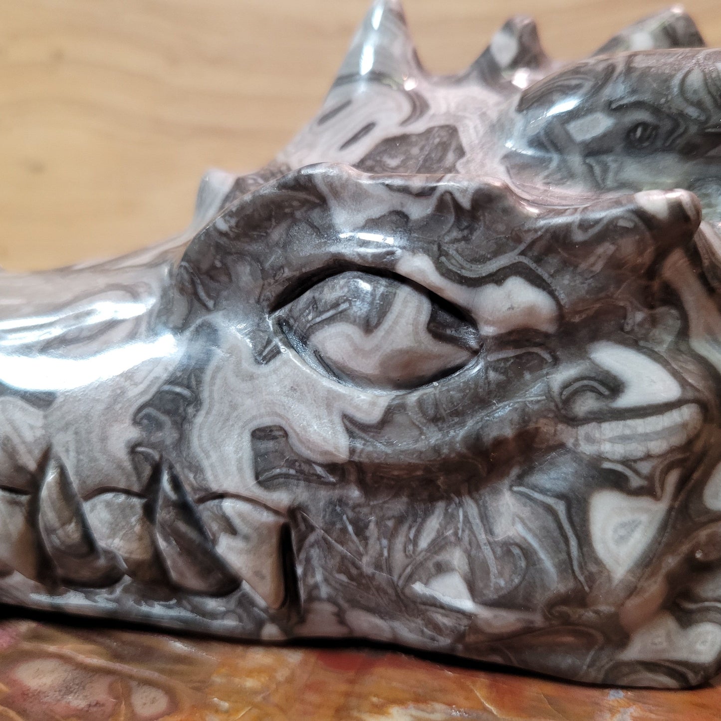 Fossil Stone 5.8" Dragon