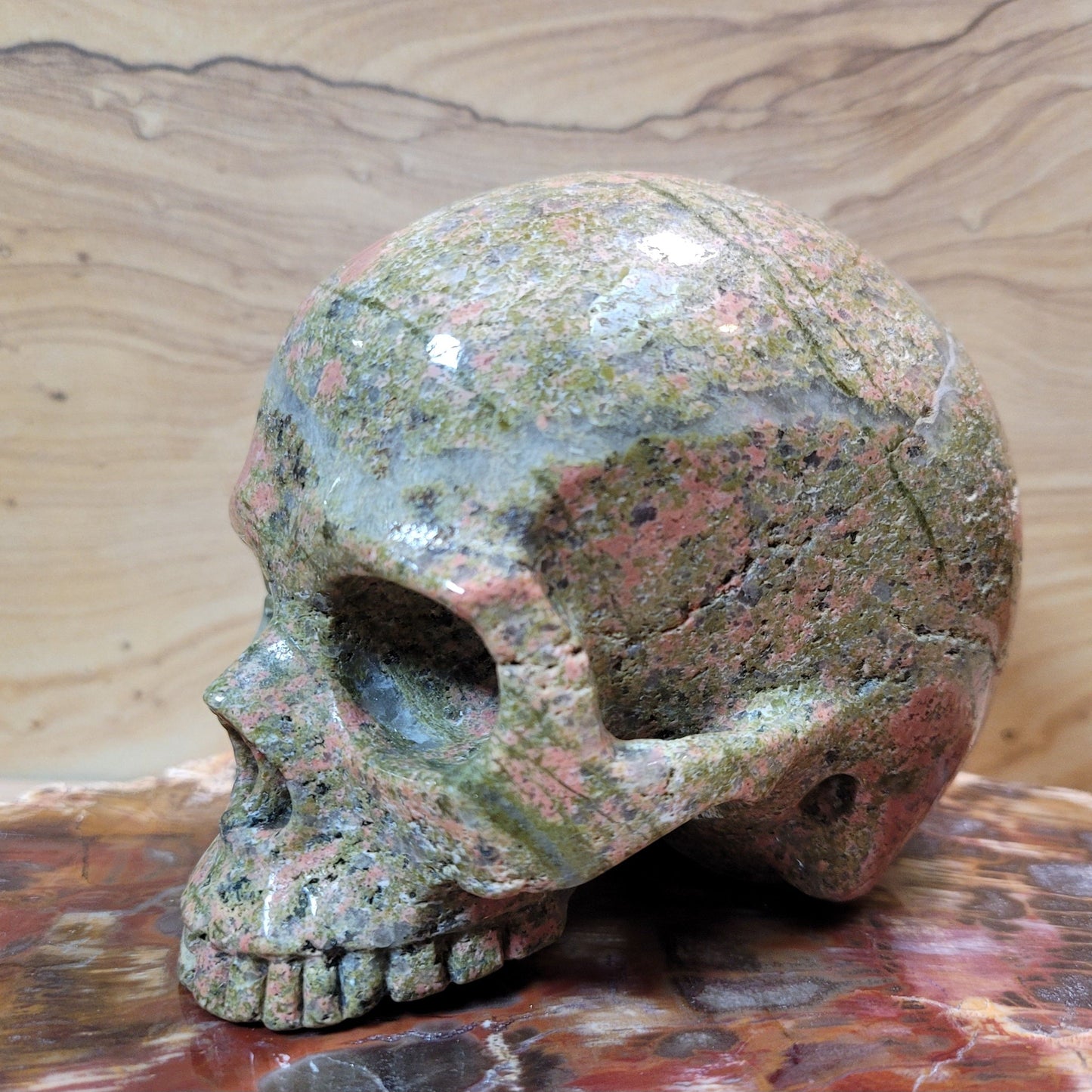 Unakite 4.5" Skull