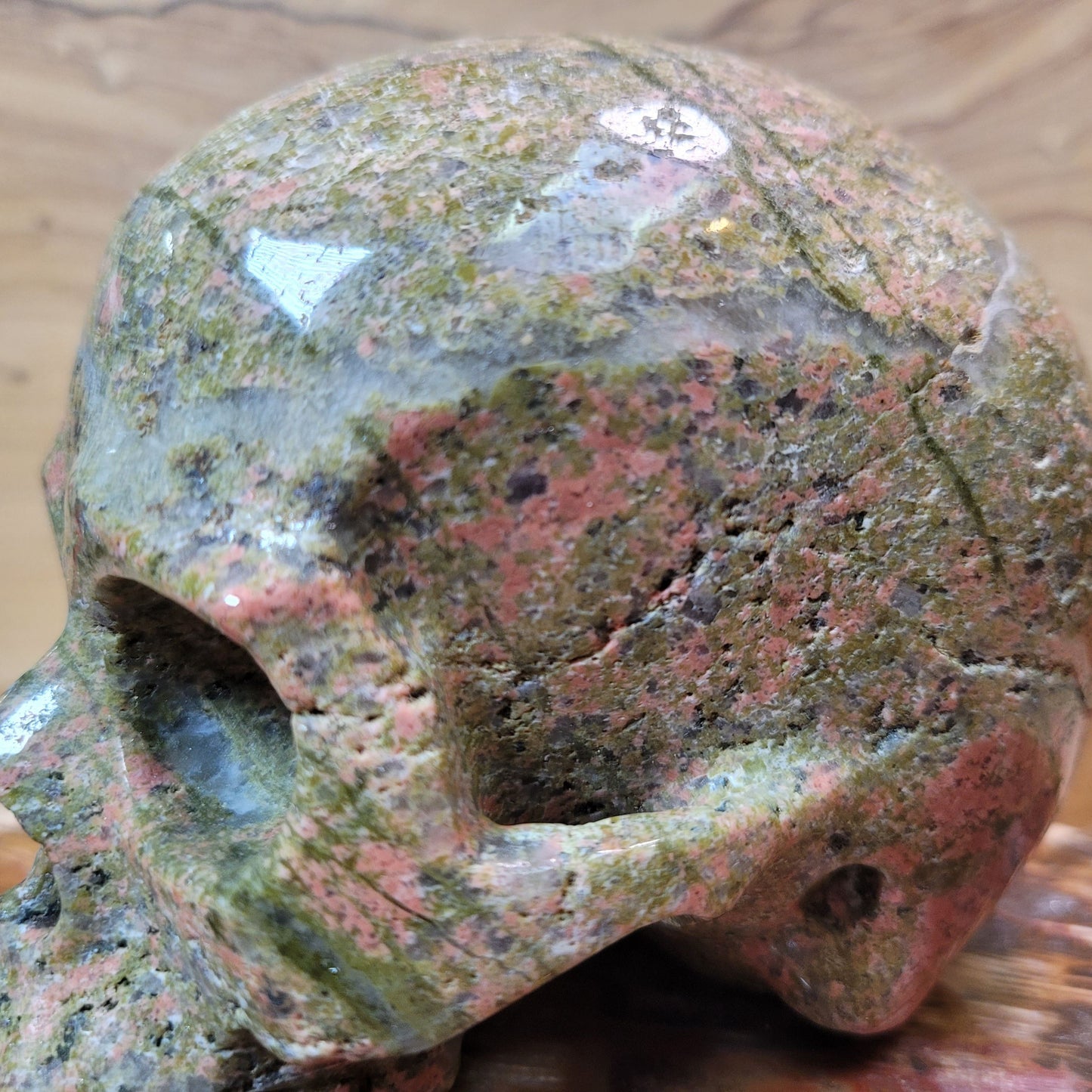 Unakite 4.5" Skull