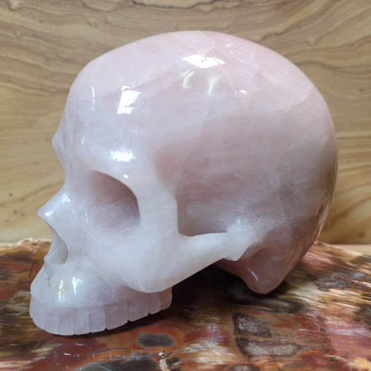 Rose Quartz 4.6" Skull