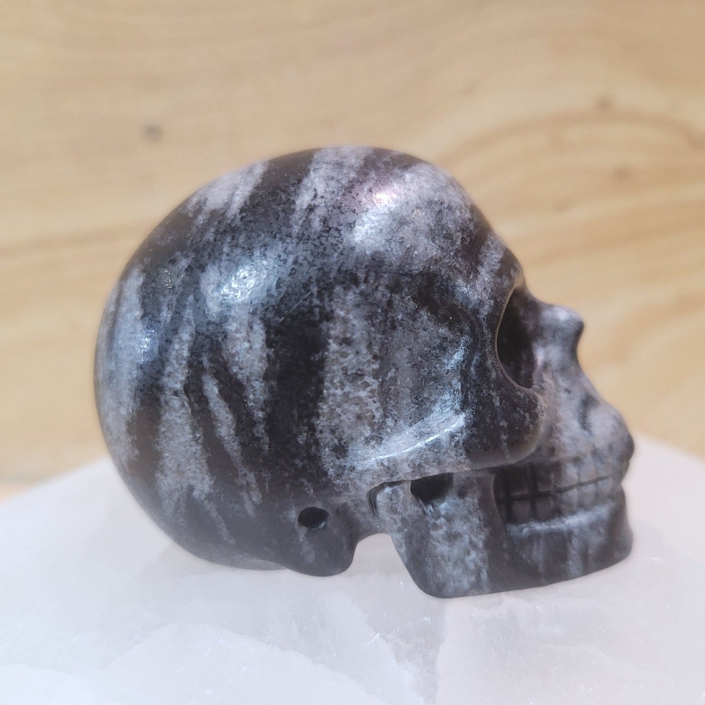 Black Network Jasper 2" Skull