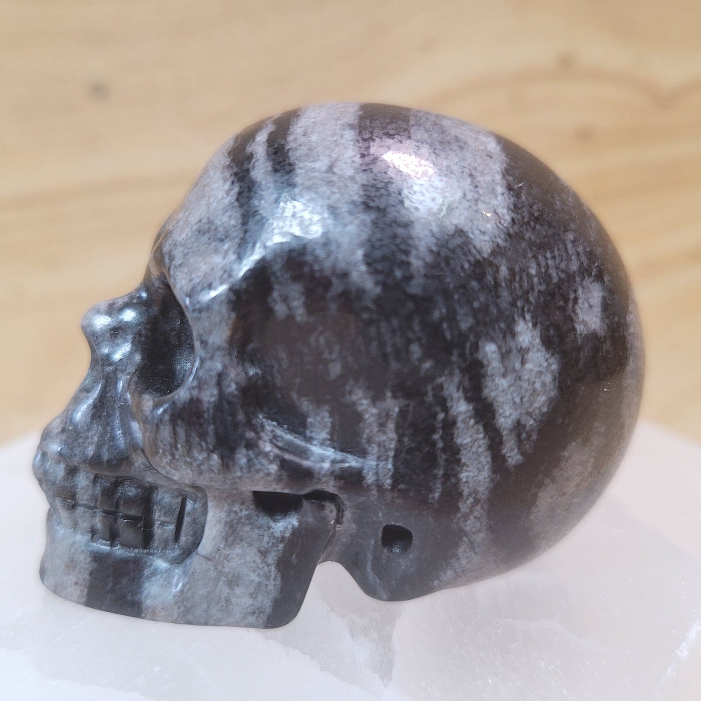 Black Network Jasper 2" Skull