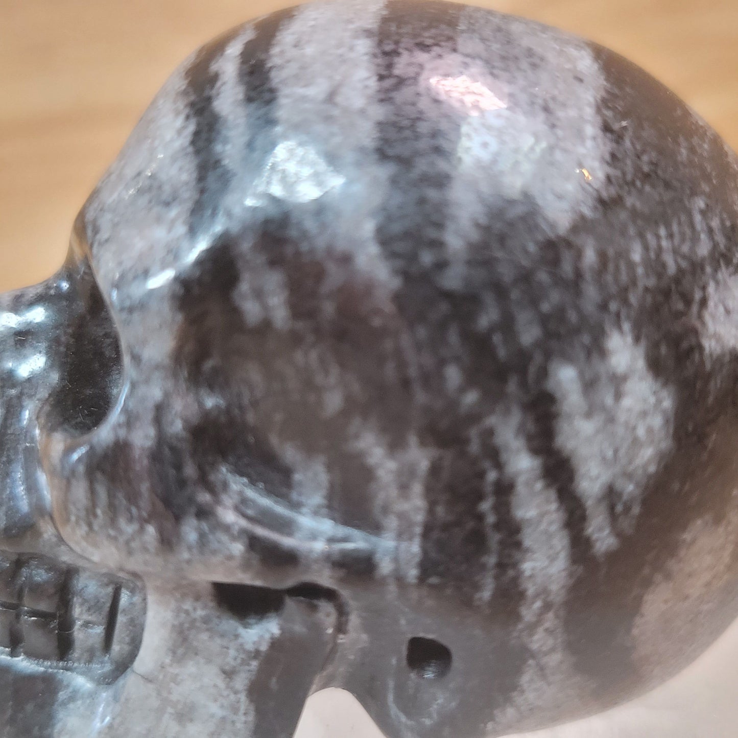 Black Network Jasper 2" Skull