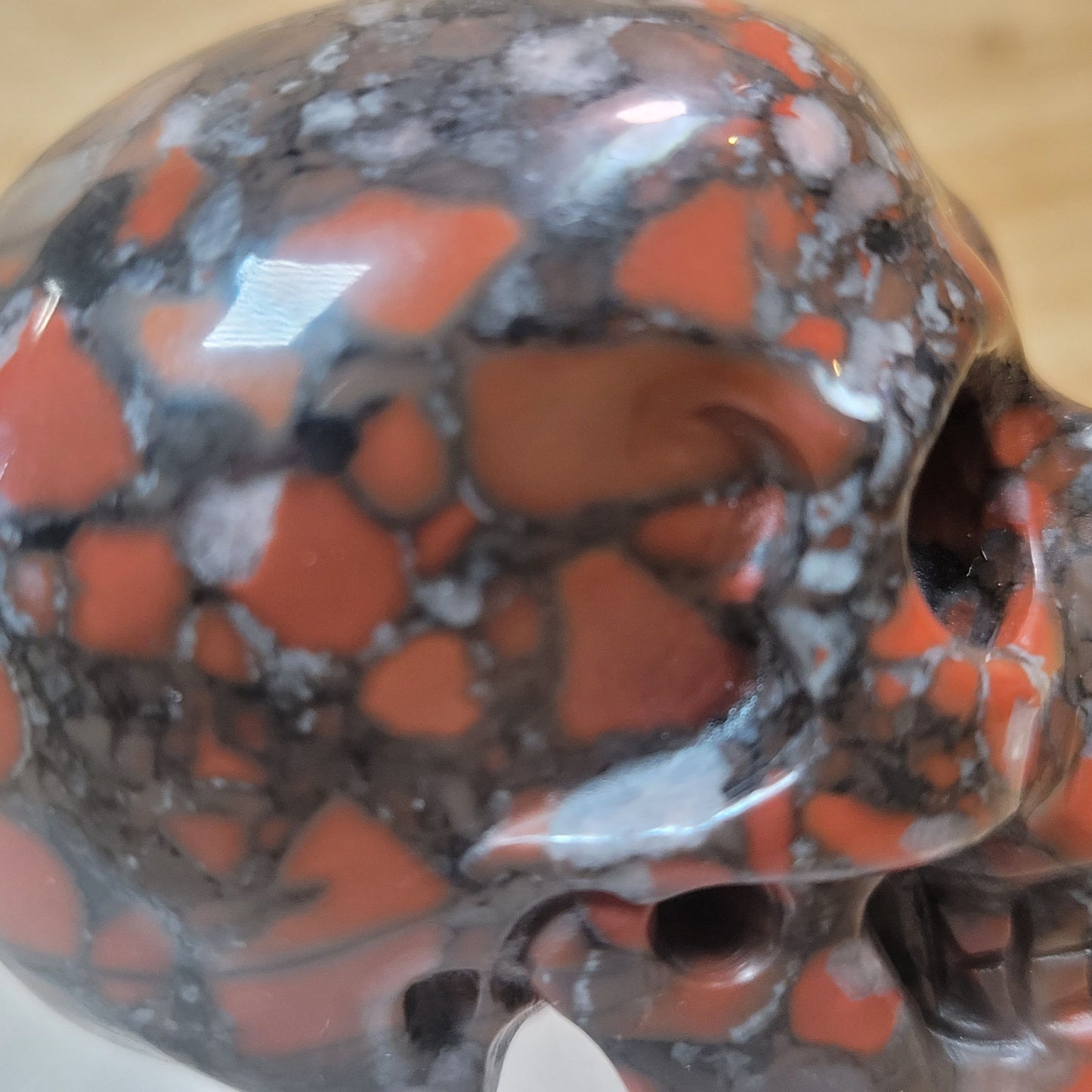 Red Brecciated Jasper 2" Skull