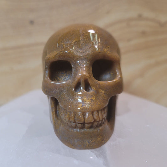 Moss Agate 2" Skull