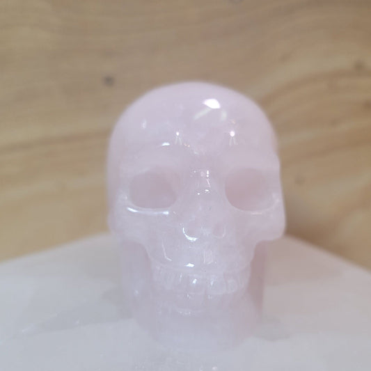 Rose Quartz 2" Skull