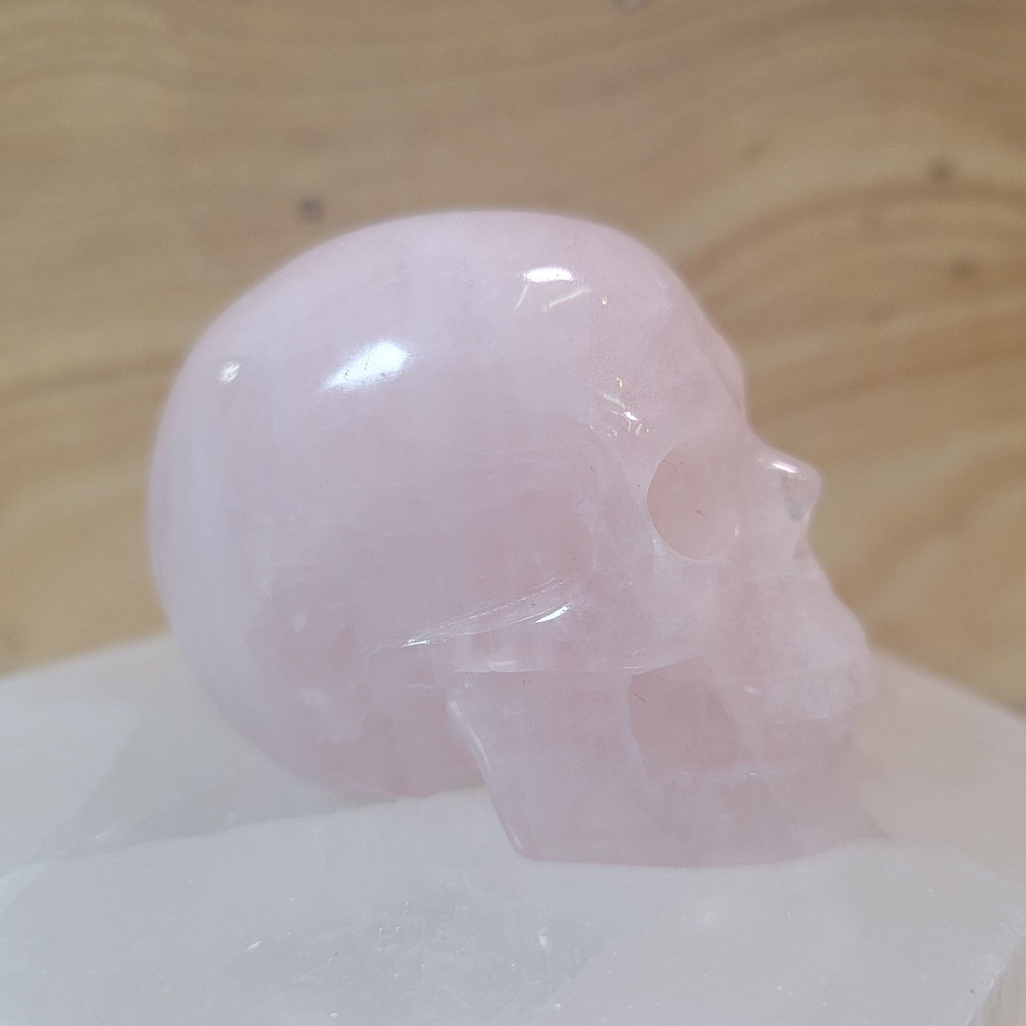 Rose Quartz 2" Skull