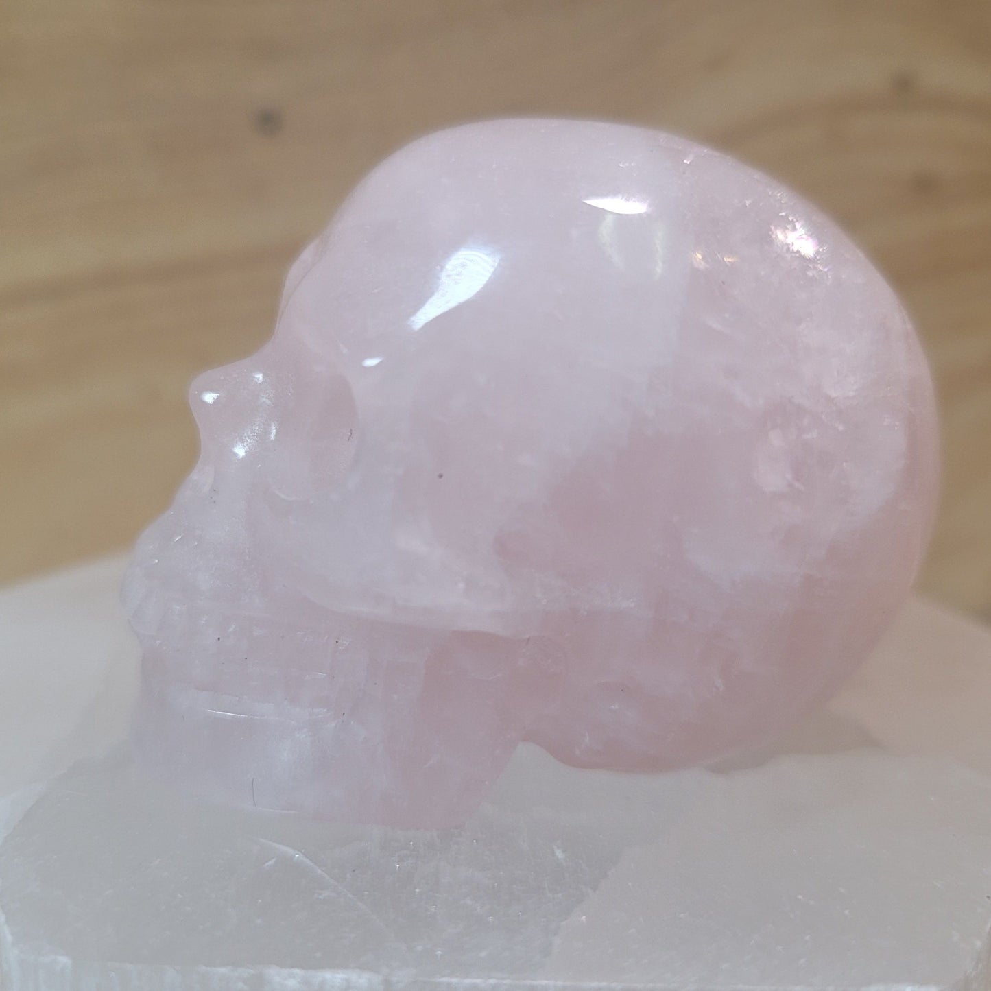 Rose Quartz 2" Skull