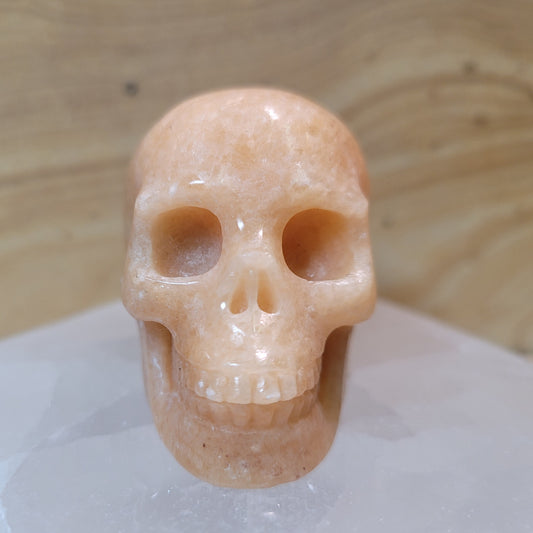 Orange Aventurine 2" Skull