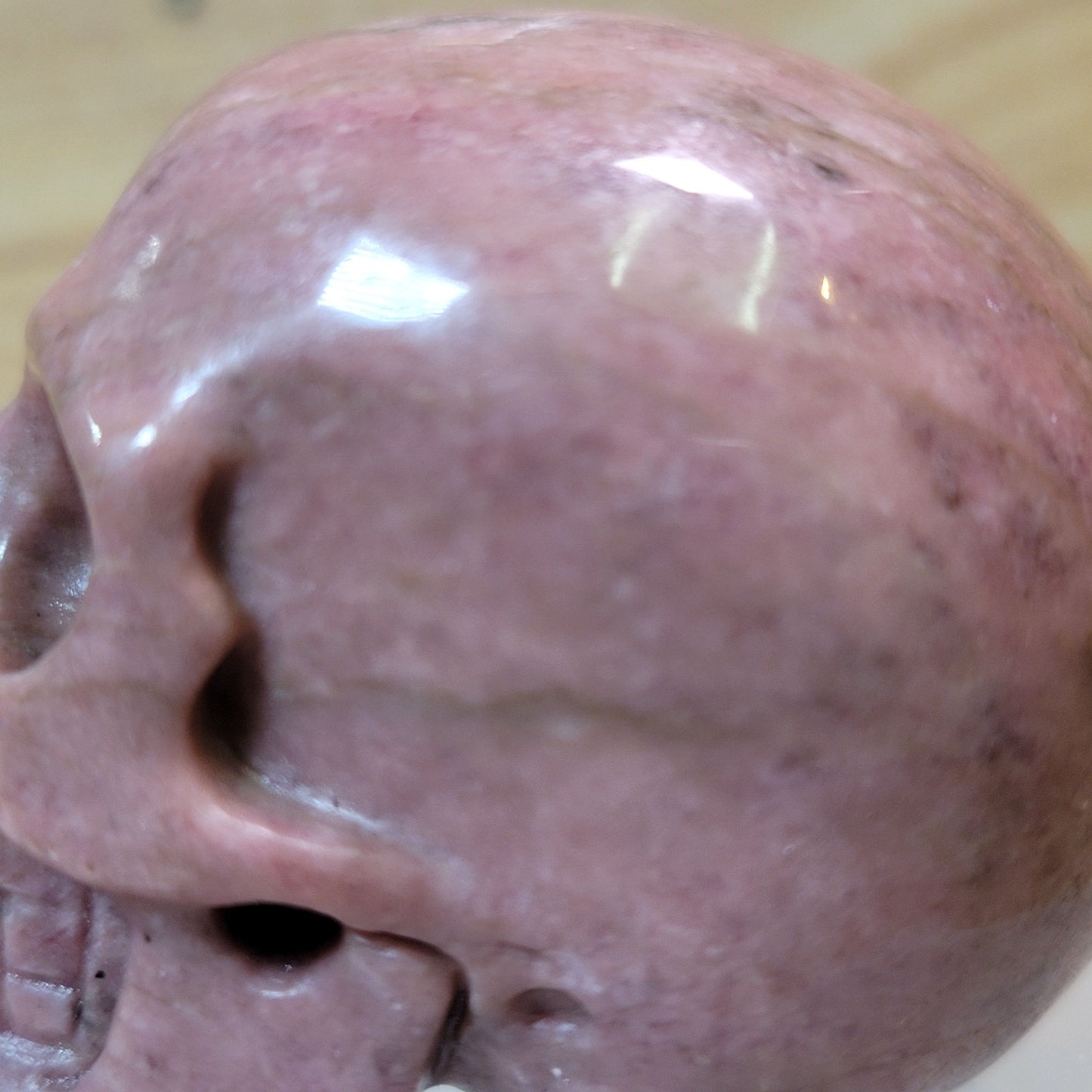 Rhodonite 2" Skull