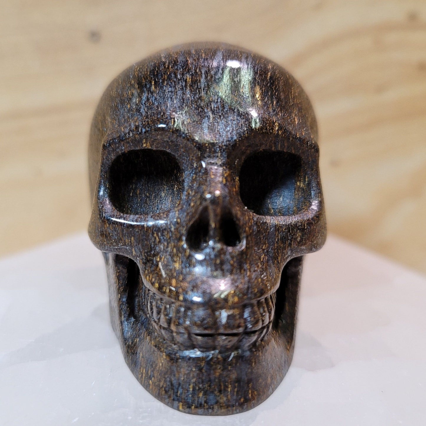 Shimmering Bronzonite 2" Skull