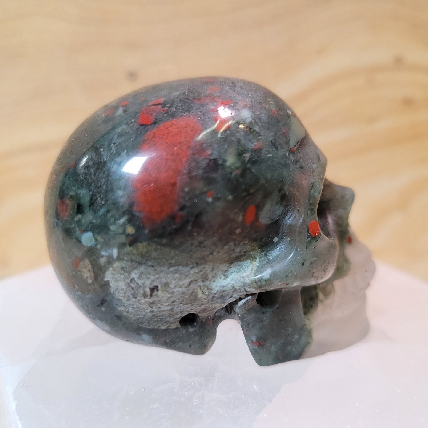 African Bloodstone 2" Skull