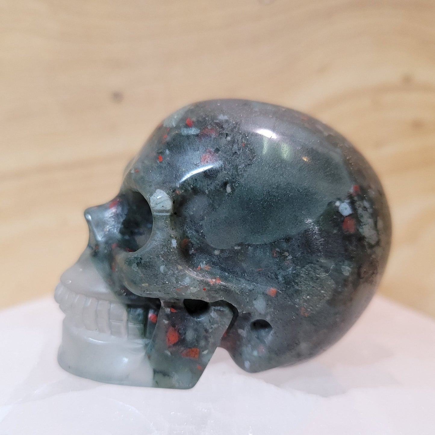 African Bloodstone 2" Skull