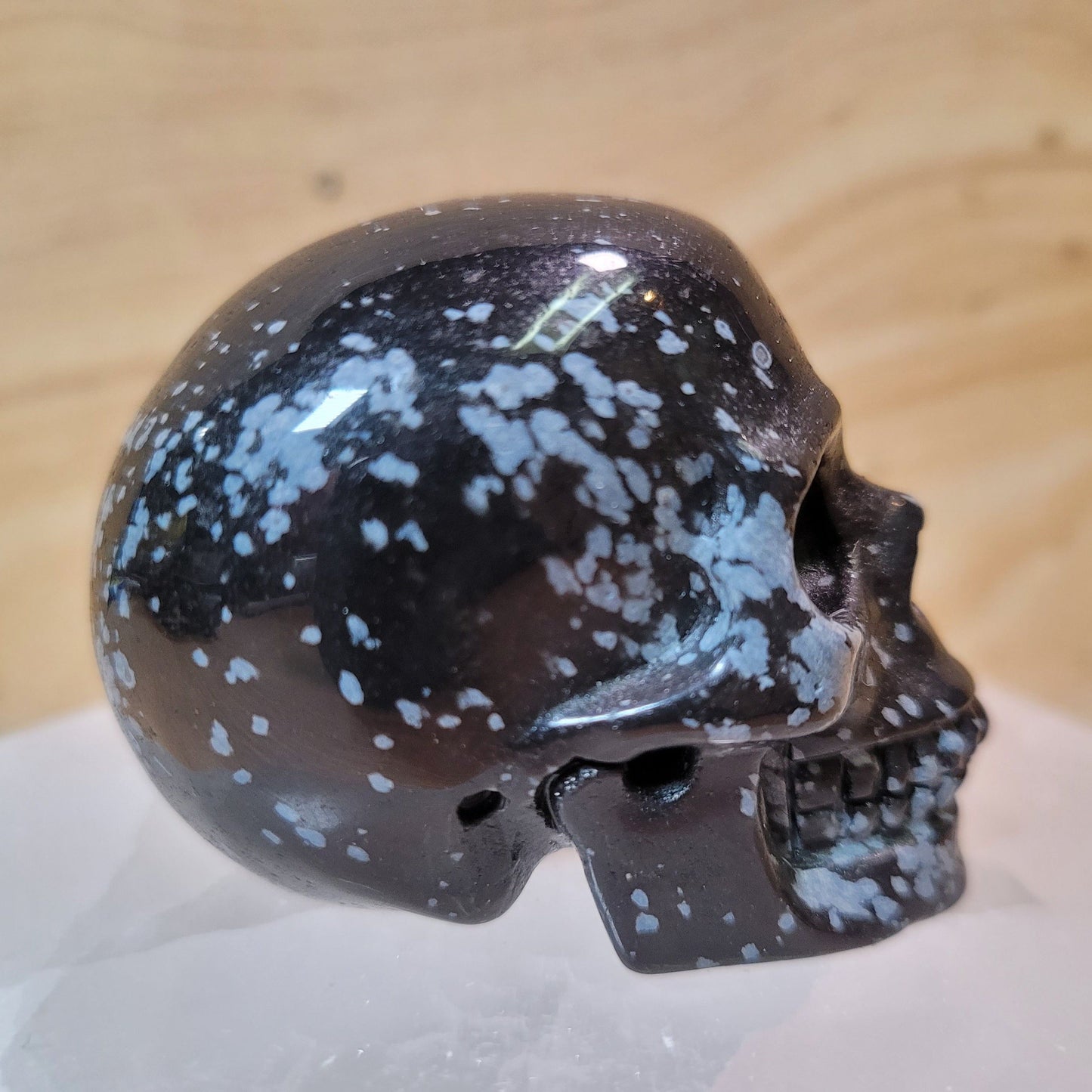 Snowflake Obsidian 2" Skull