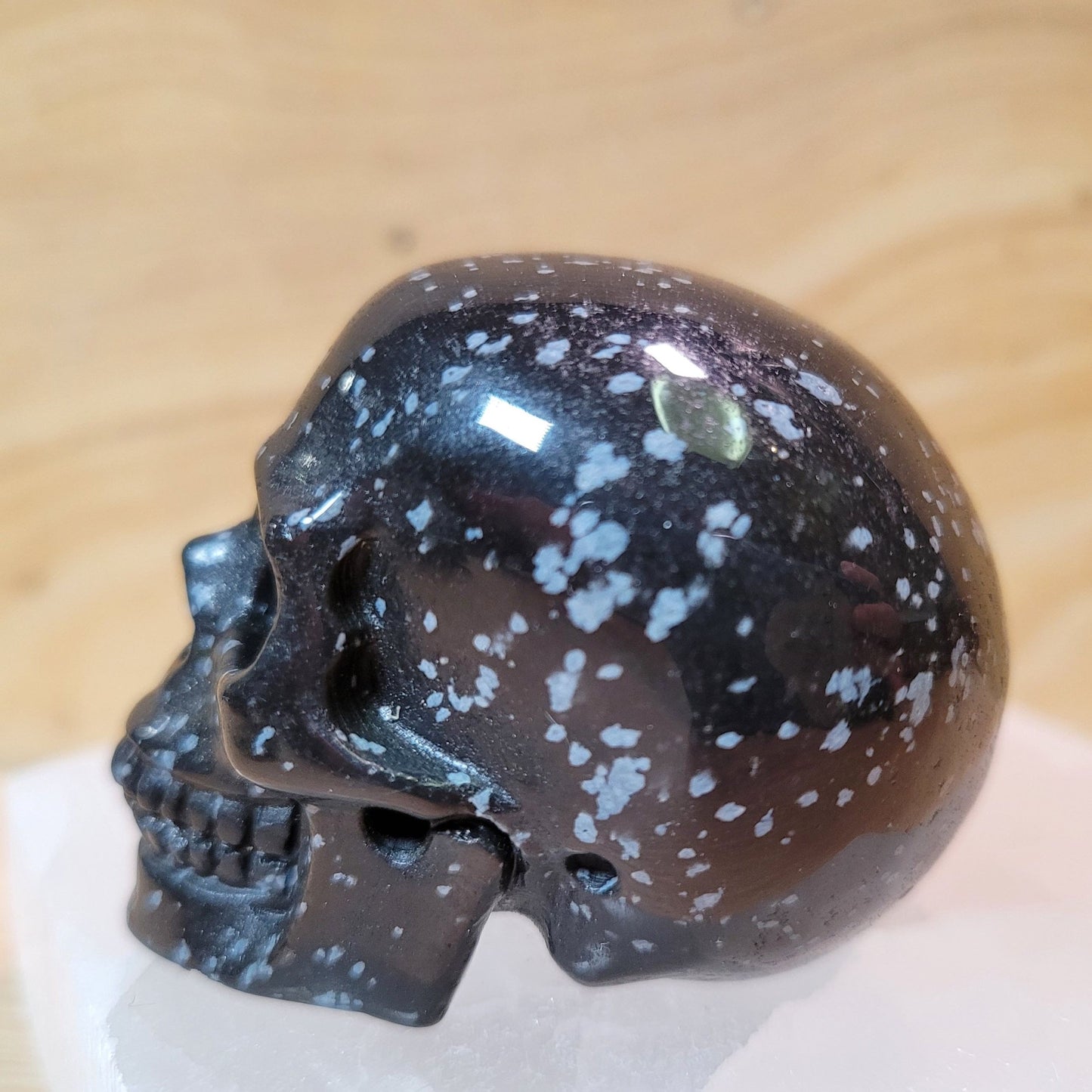 Snowflake Obsidian 2" Skull