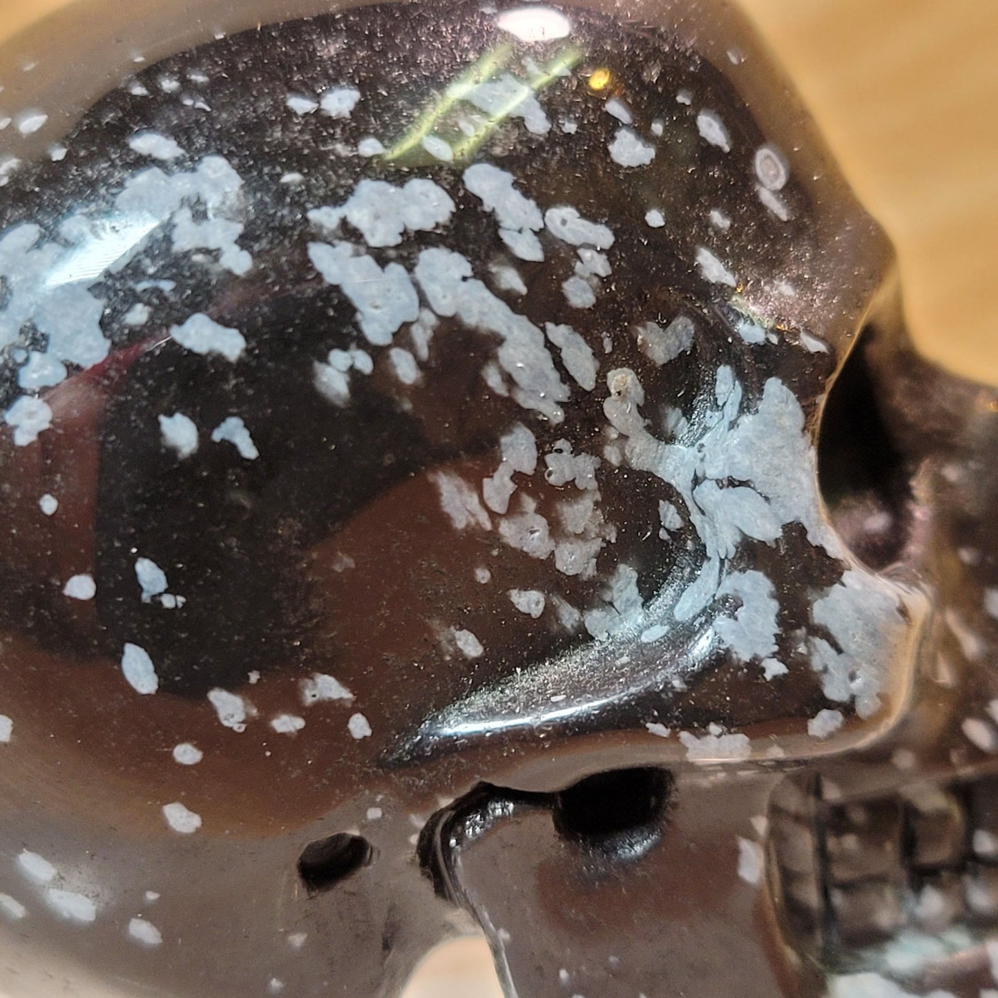 Snowflake Obsidian 2" Skull