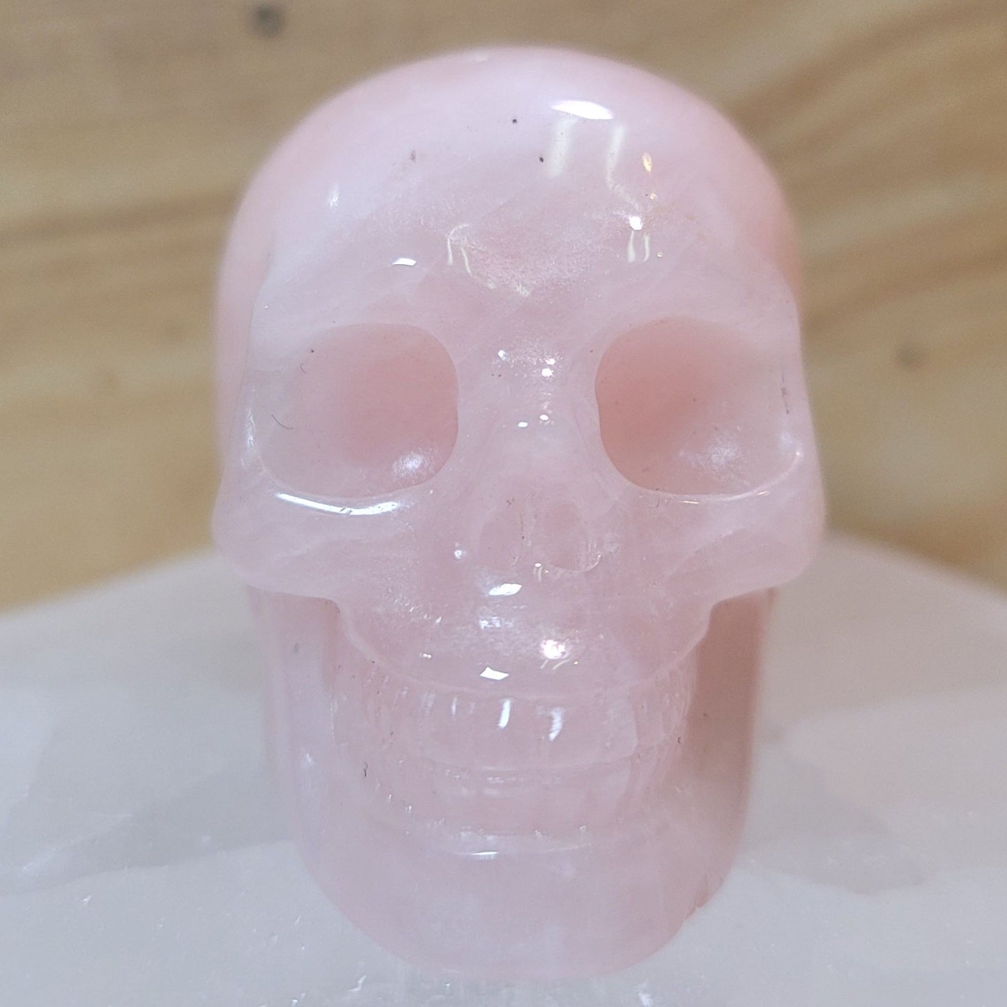 Rose Quartz 2" Skull