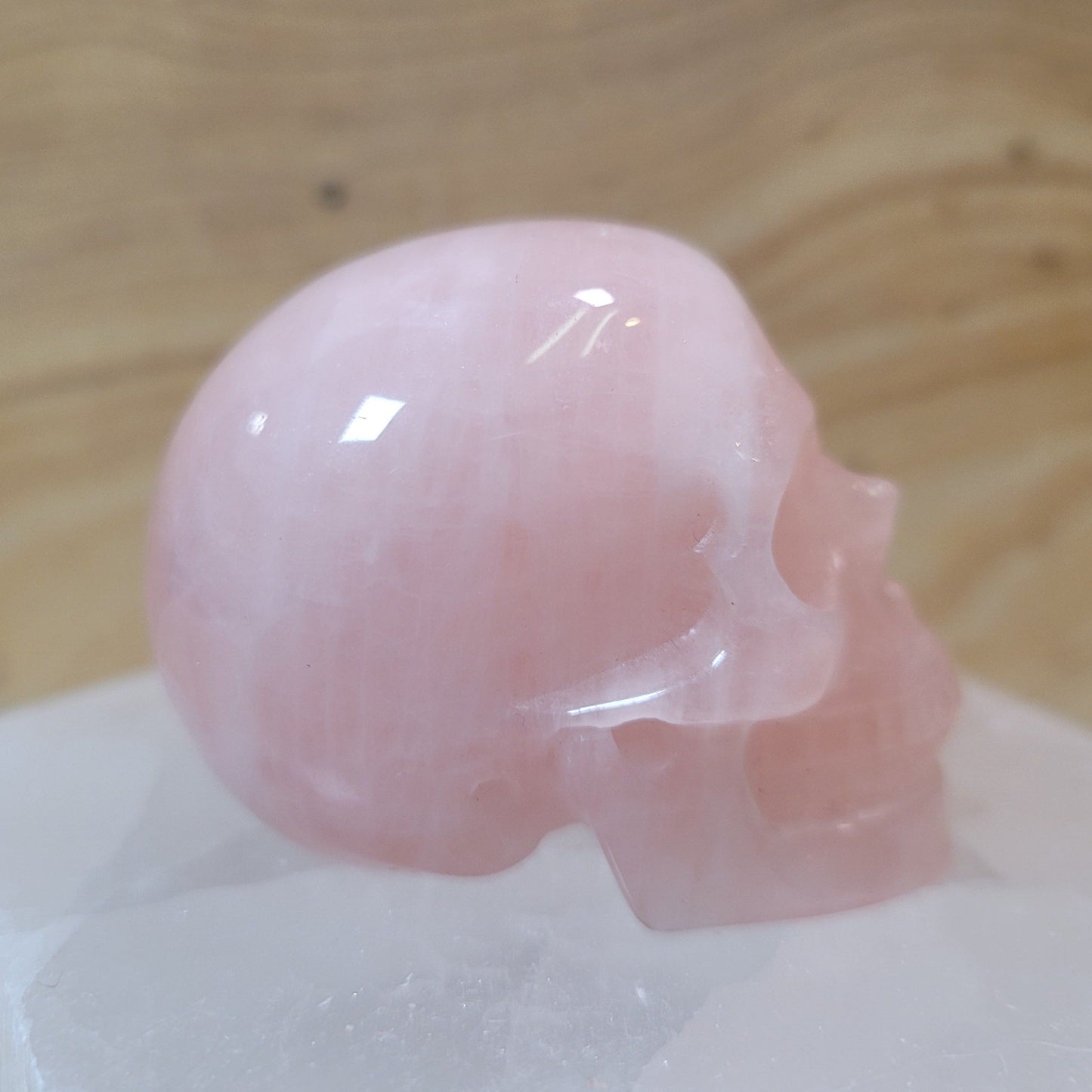 Rose Quartz 2" Skull