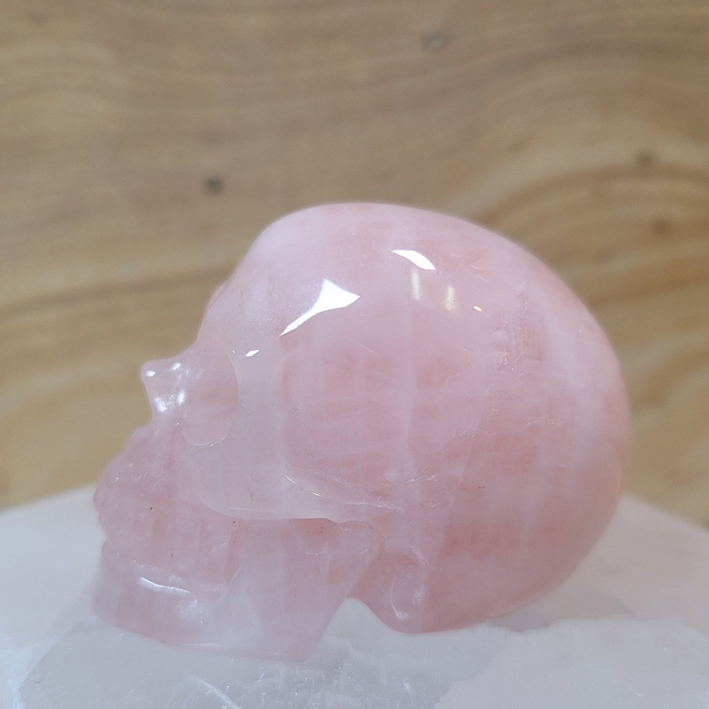 Rose Quartz 2" Skull