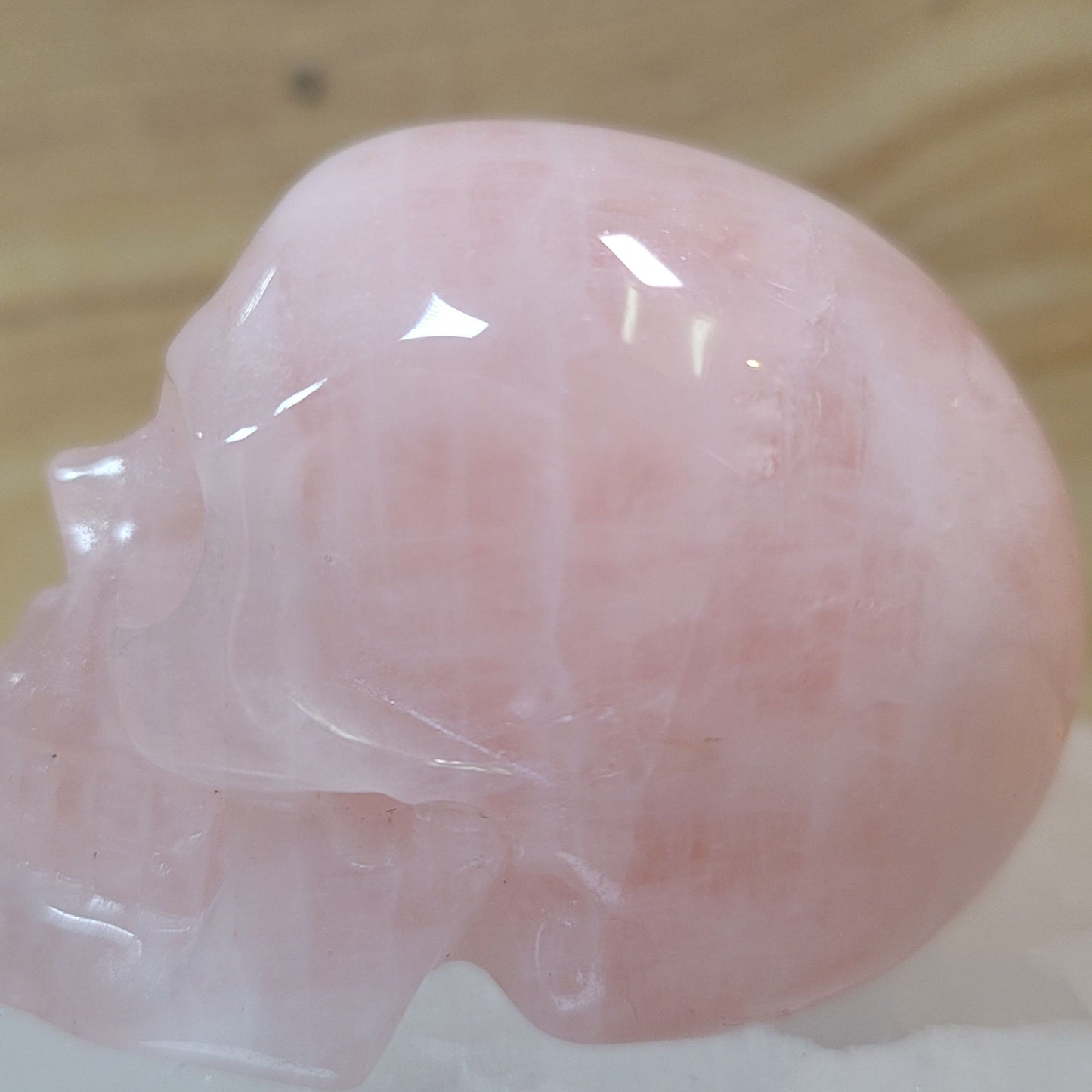 Rose Quartz 2" Skull