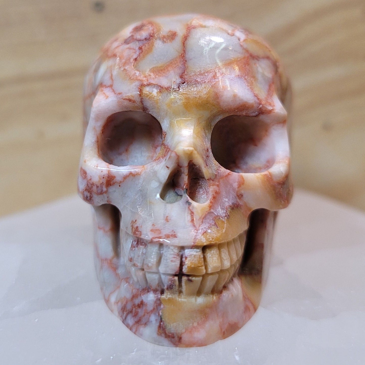 Red Network Jasper 2" Skull