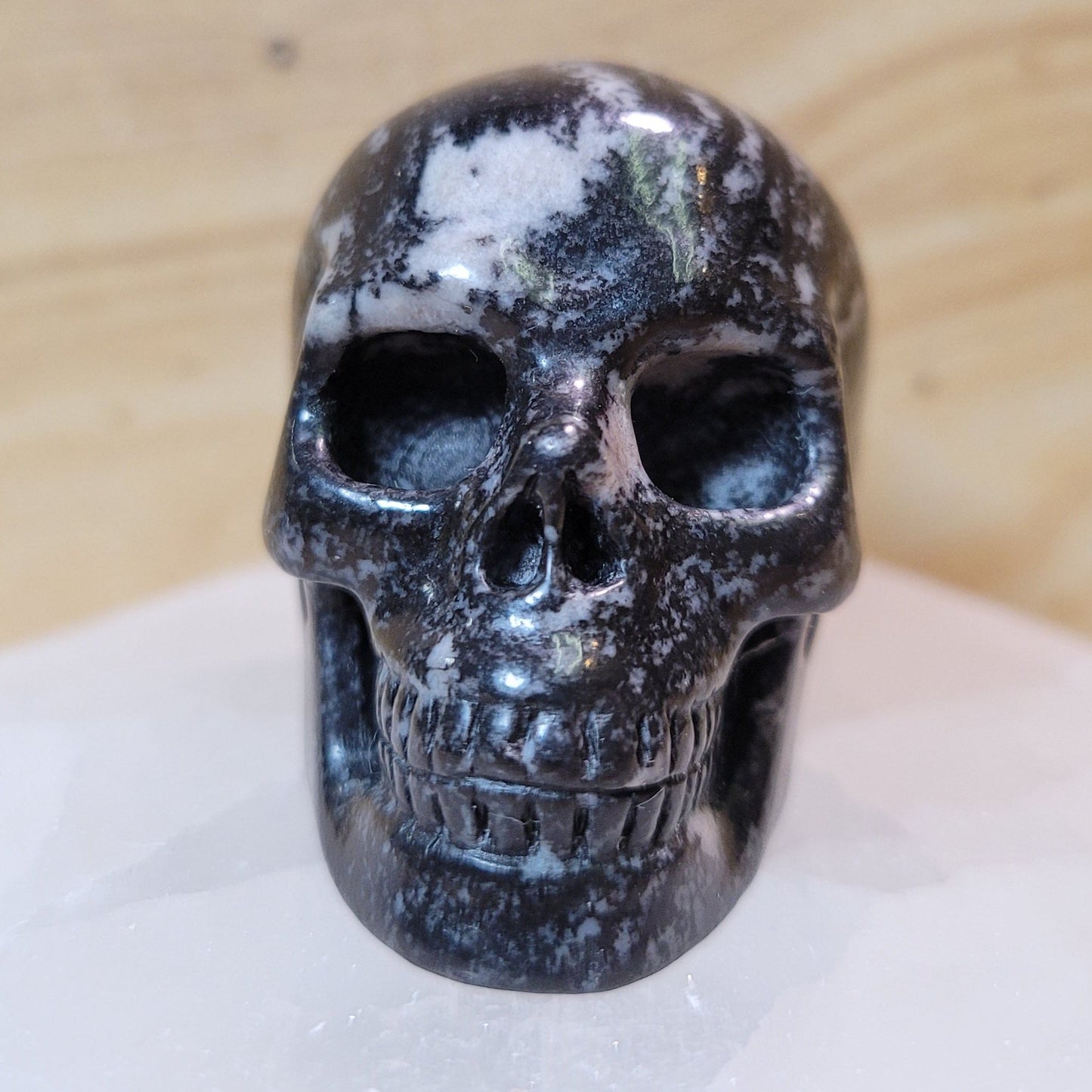 Black Network Jasper 2" Skull