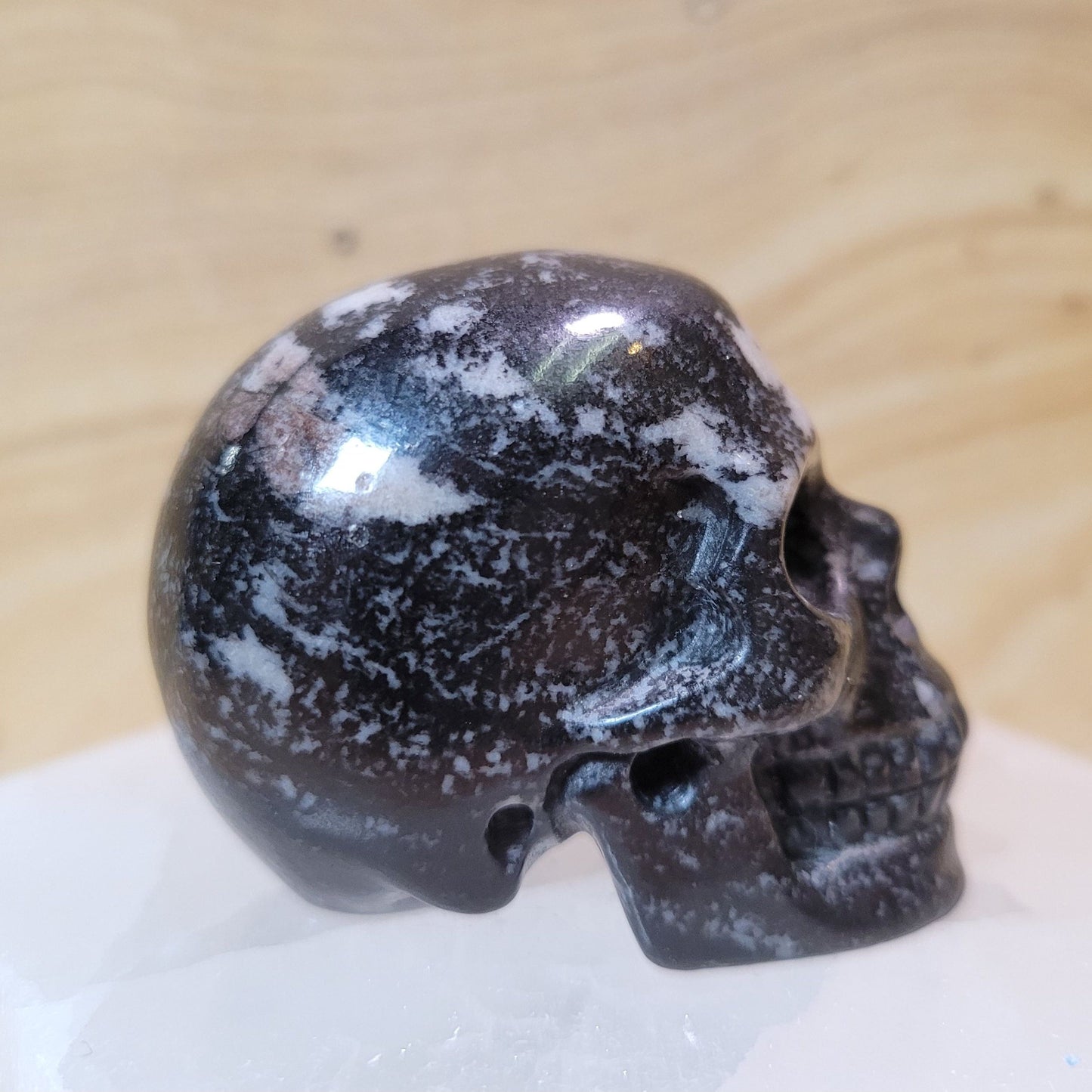 Black Network Jasper 2" Skull