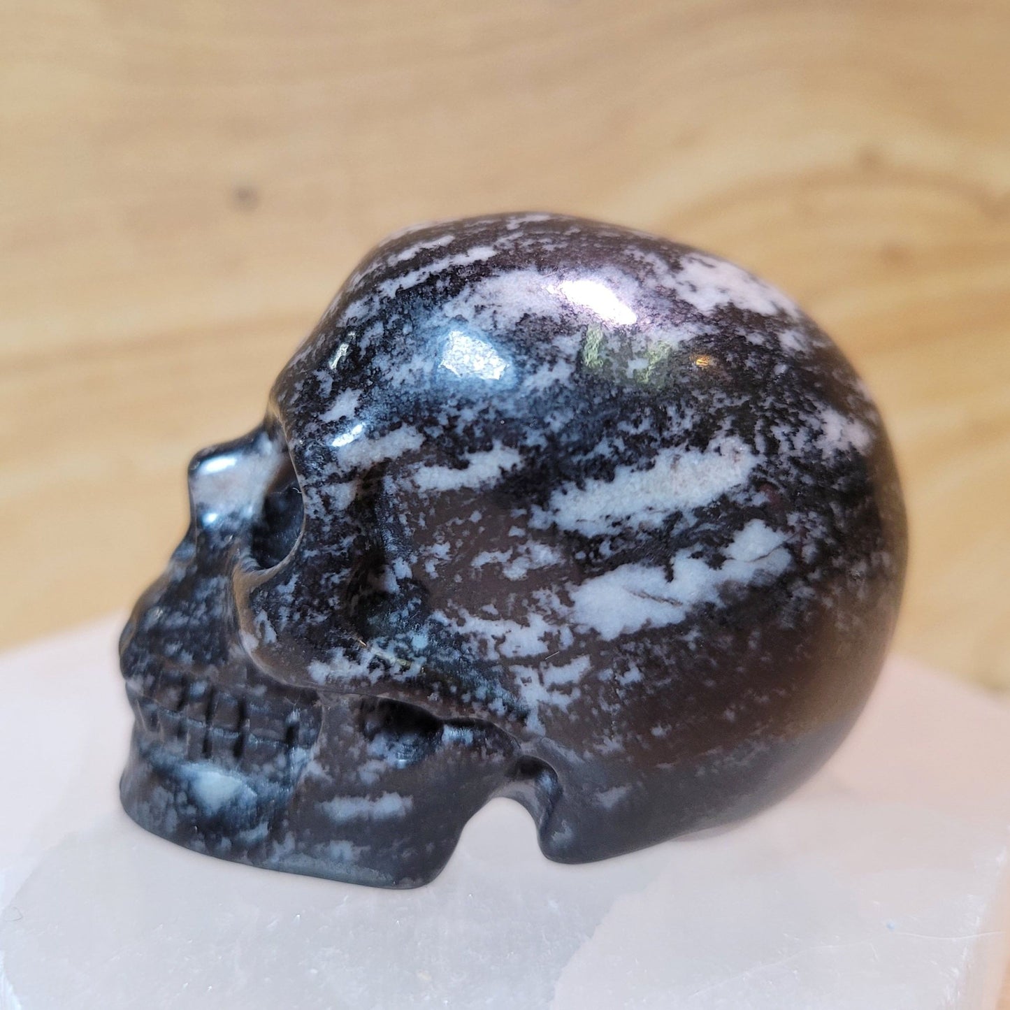 Black Network Jasper 2" Skull