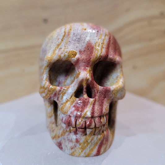 Red Zebra Jasper 2" Skull