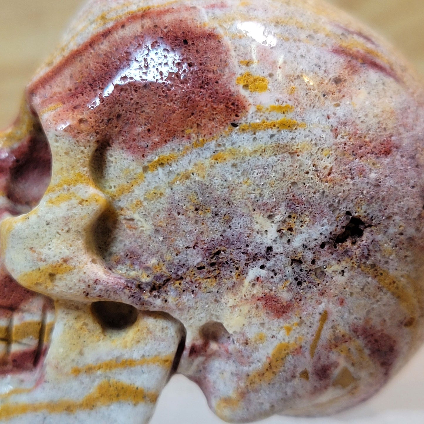 Red Zebra Jasper 2" Skull