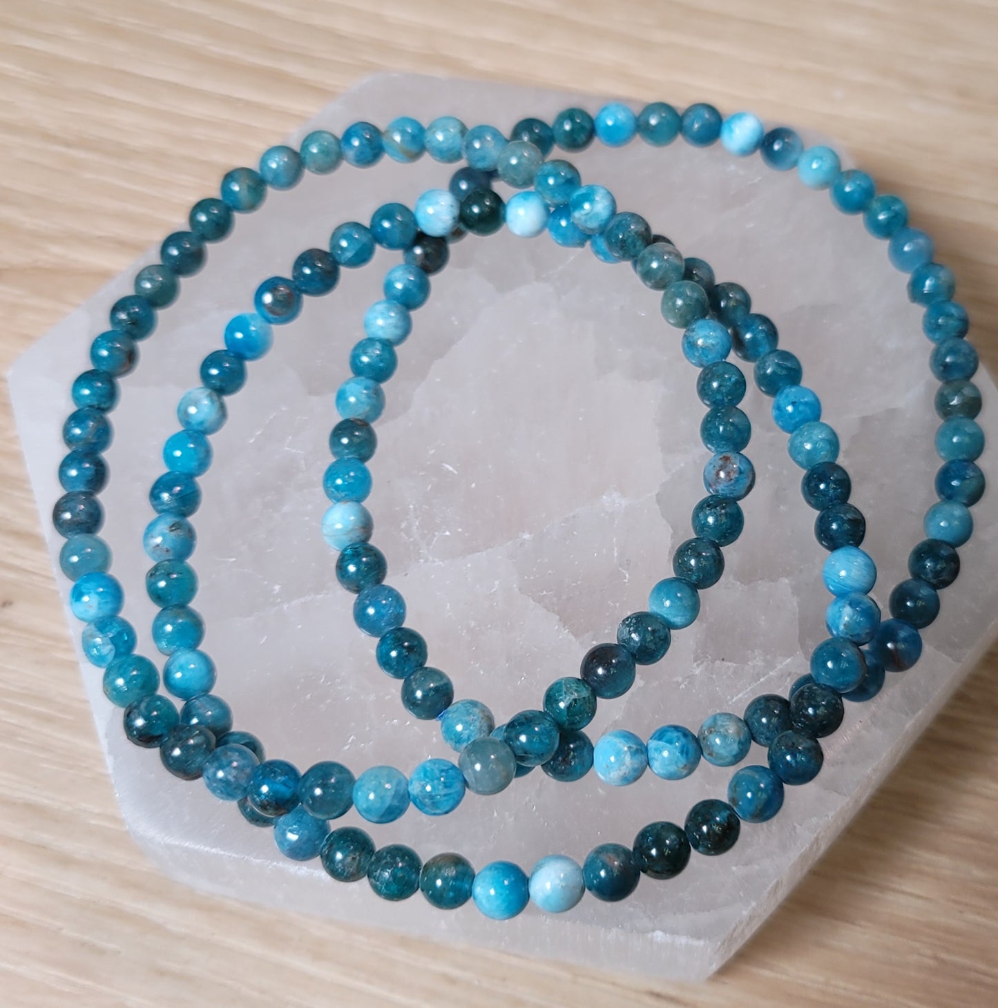 Blue Apatite Bracelet - 4mm