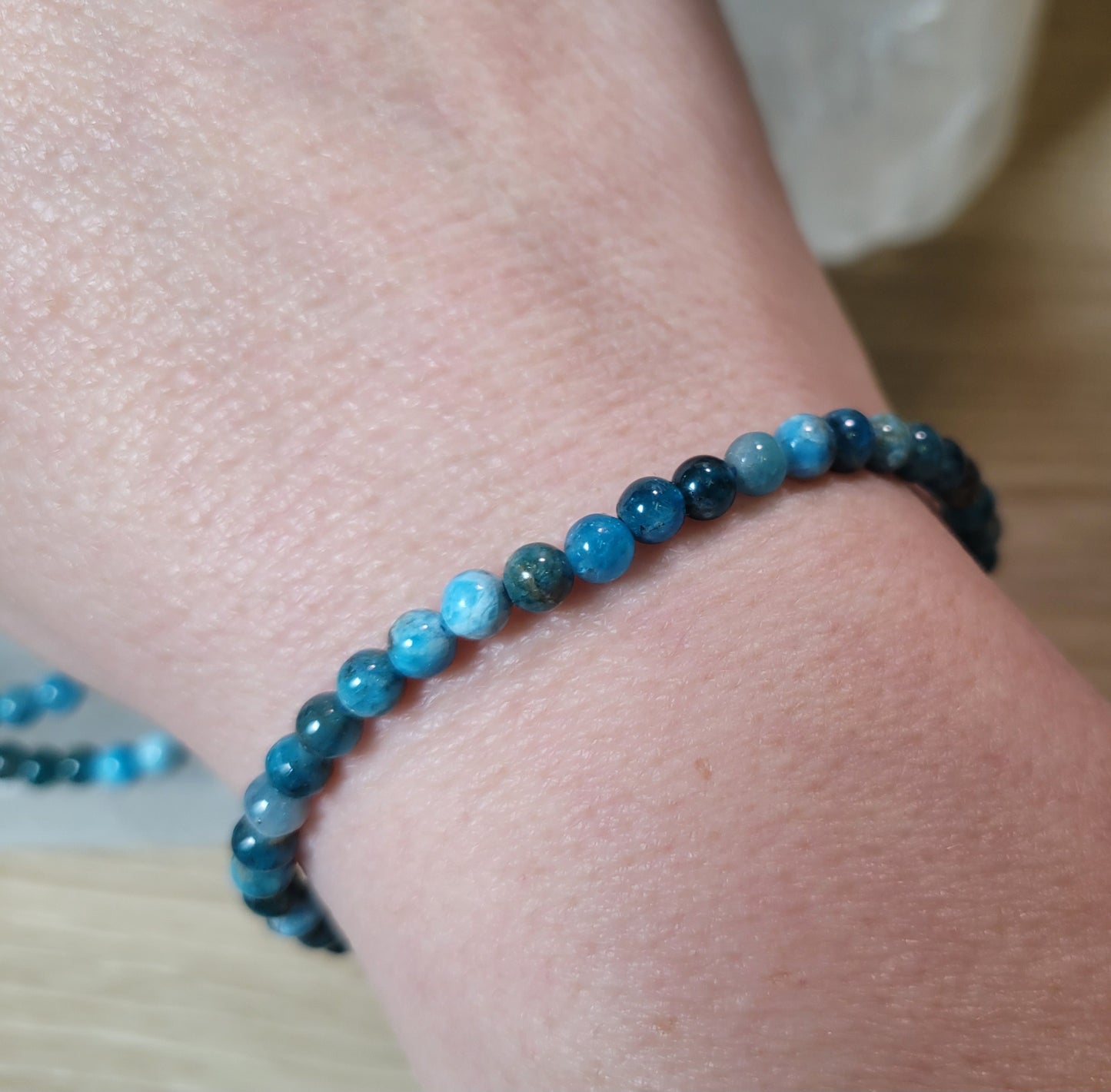 Blue Apatite Bracelet - 4mm