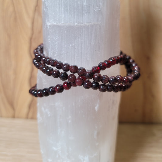 Garnet Bracelet - 4mm