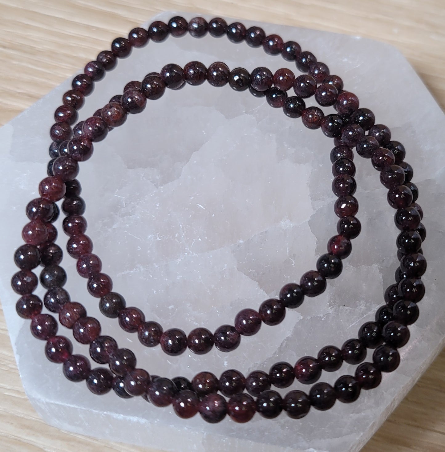 Garnet Bracelet - 4mm