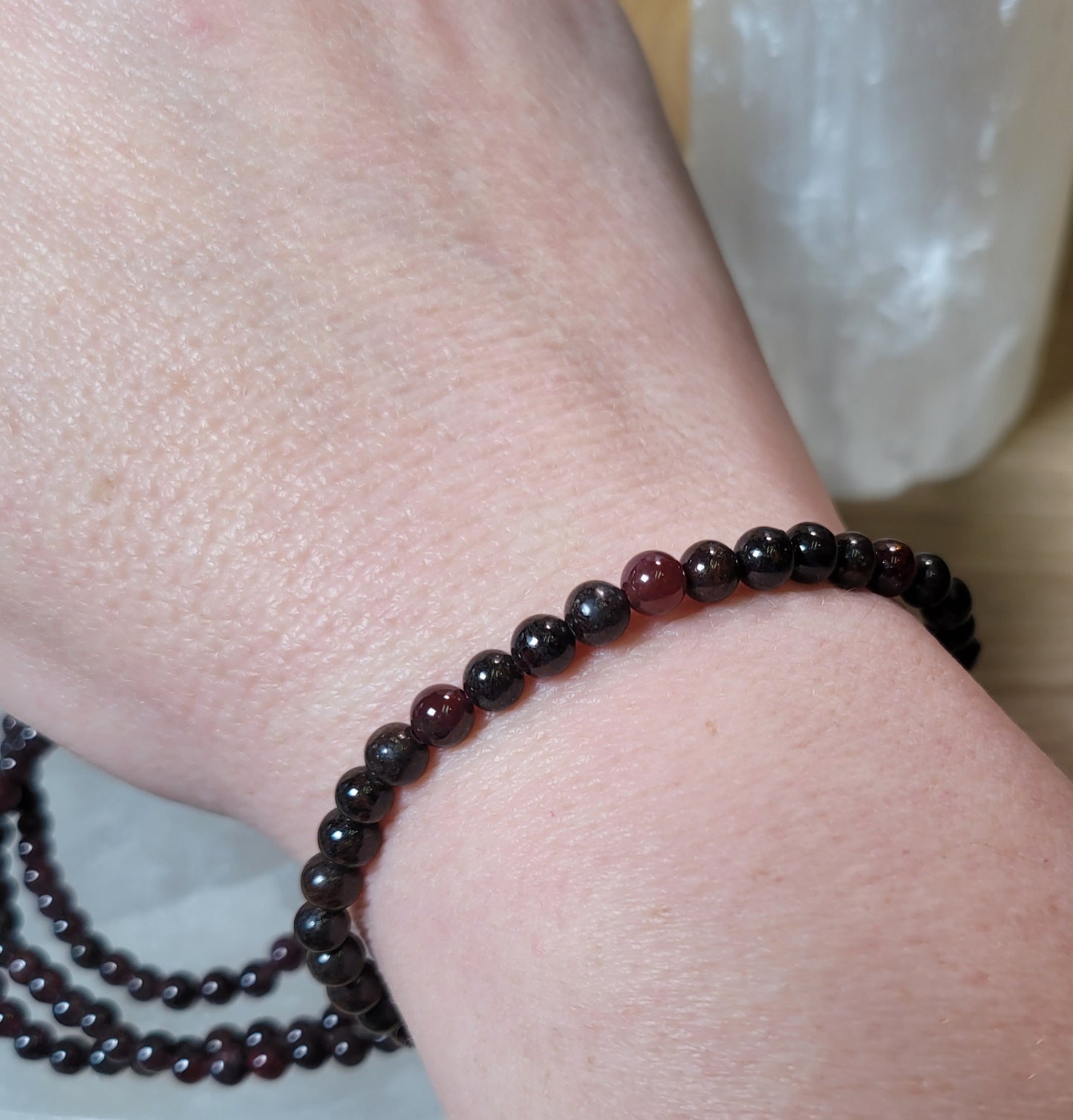 Garnet Bracelet - 4mm