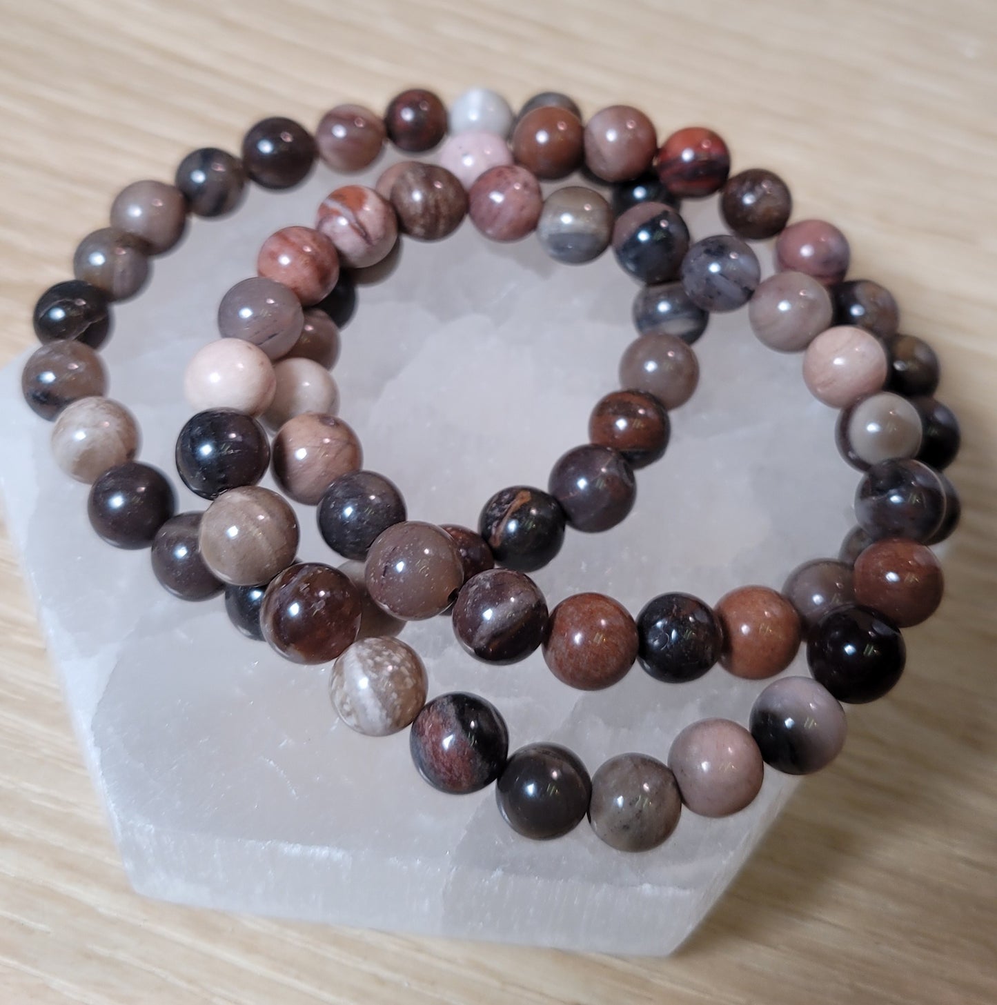 Petrified Wood Bracelet - 8mm