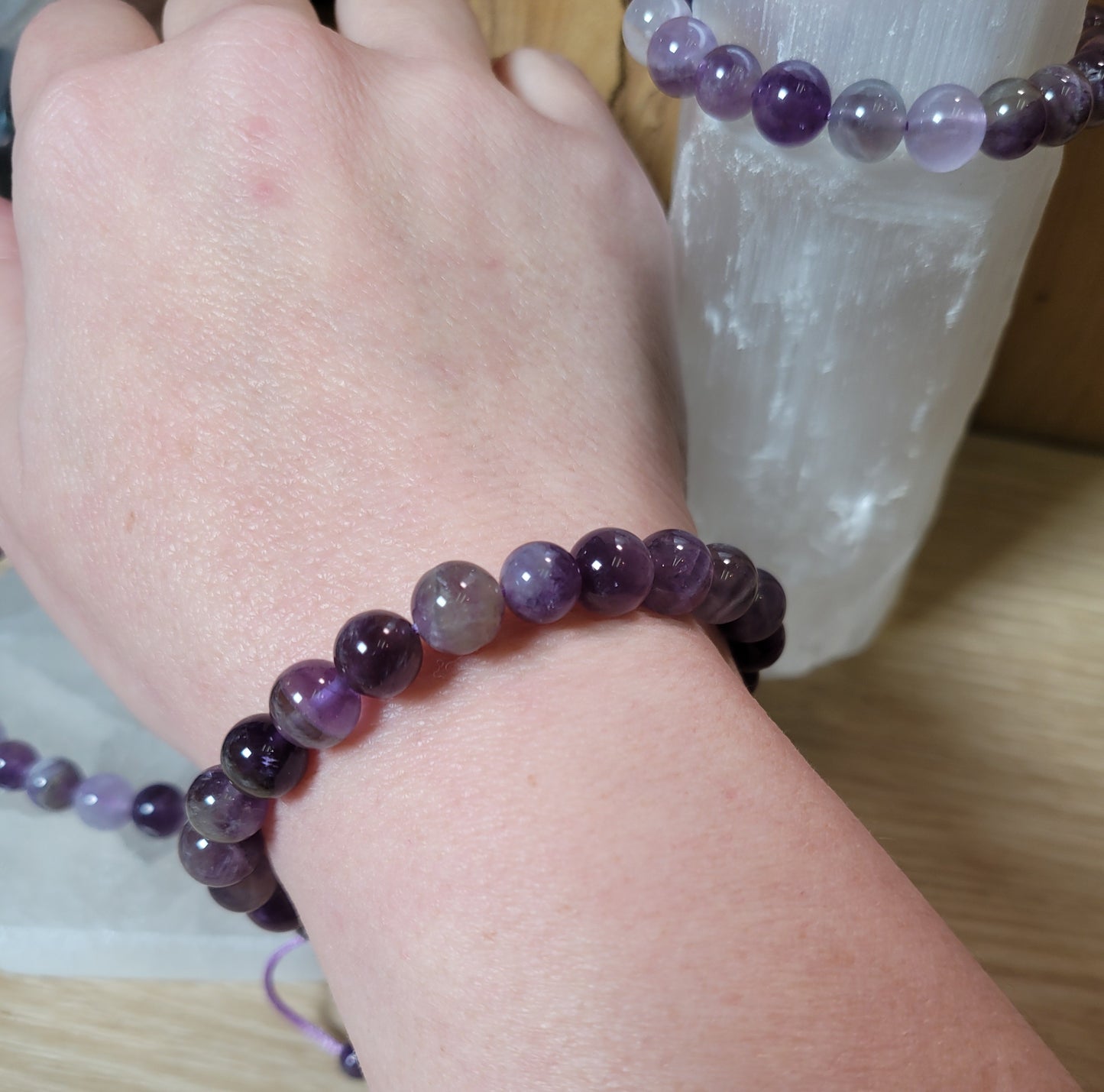 Amethyst Bracelet (Adjustable) - 8mm